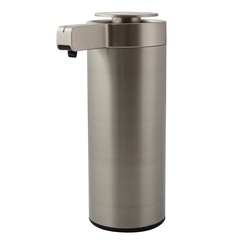 OEM SUS304 Contertop Battery Operated Sanitizer Dispenser Brushed Gold