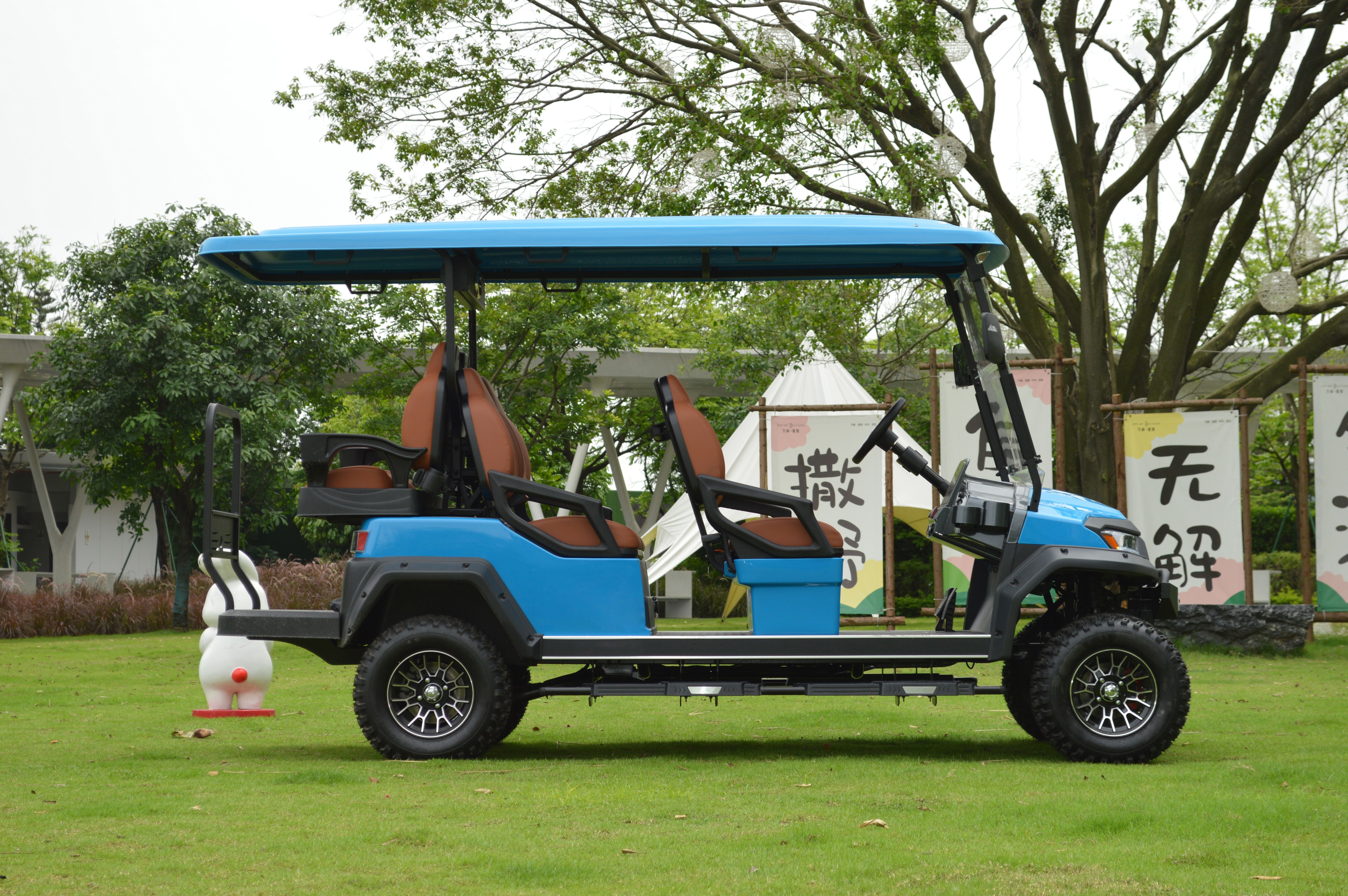 2 4 6 Seat Lifted Electric Golf Cart with DOT EEC Certification and Long-lasting Lithium Battery