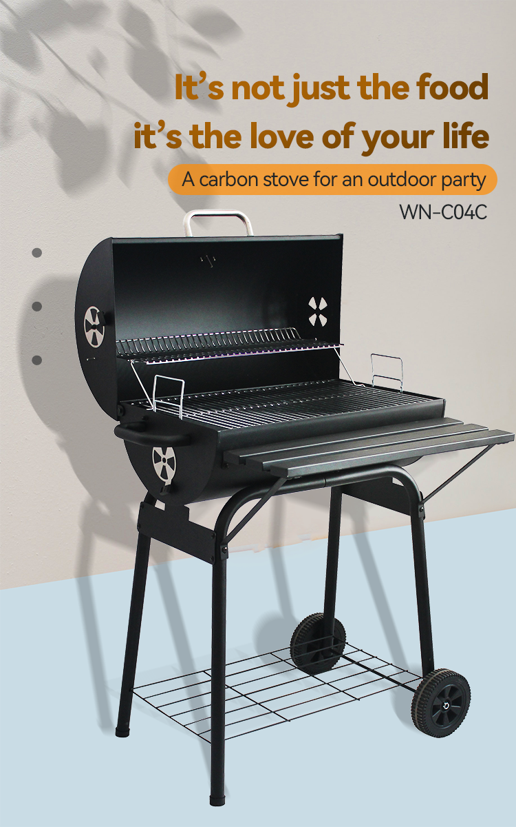 High Pressure Protection Device and Smoke Extractor Equipped 23kg Charcoal BBQ Grill