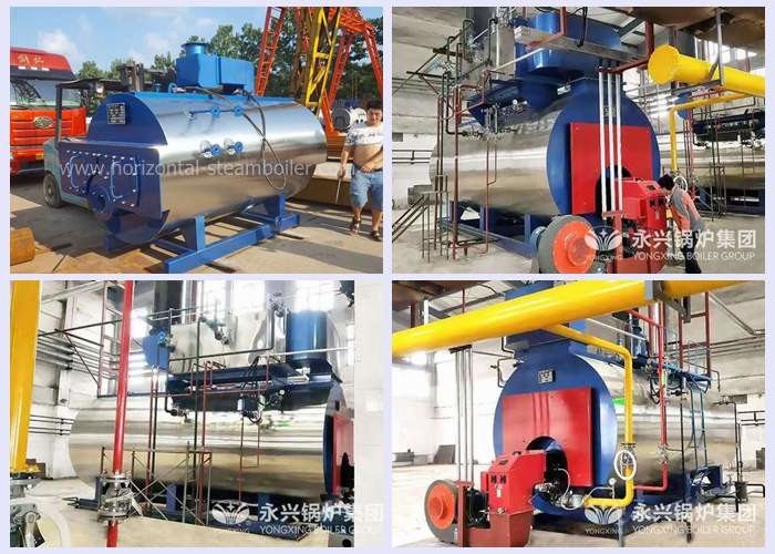 LDO 1500kgs/Hr Oil Fired Steam Boiler Efficiency 1.25kg/Cm2g Horizontal Natural Gas Boiler