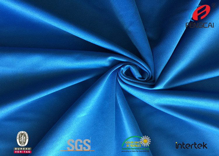 Durable 100 Polyester Tricot Fabric , Dark Blue Knitting Fusible Interlining Fabric