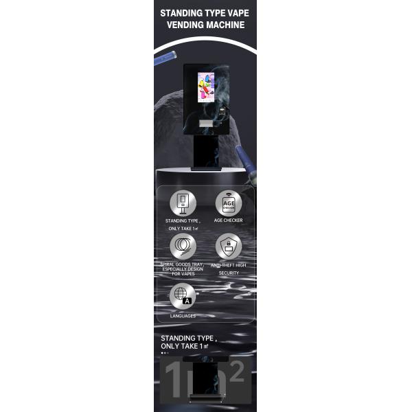 Standing Hanging 300 pcs Big Capacity Vending Machine with Nayax Card Reader Age Checker
