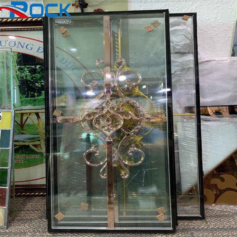 Rose Gold Luxury Style Shining Surface PVC Window Georgian Bar Decorative Flowers