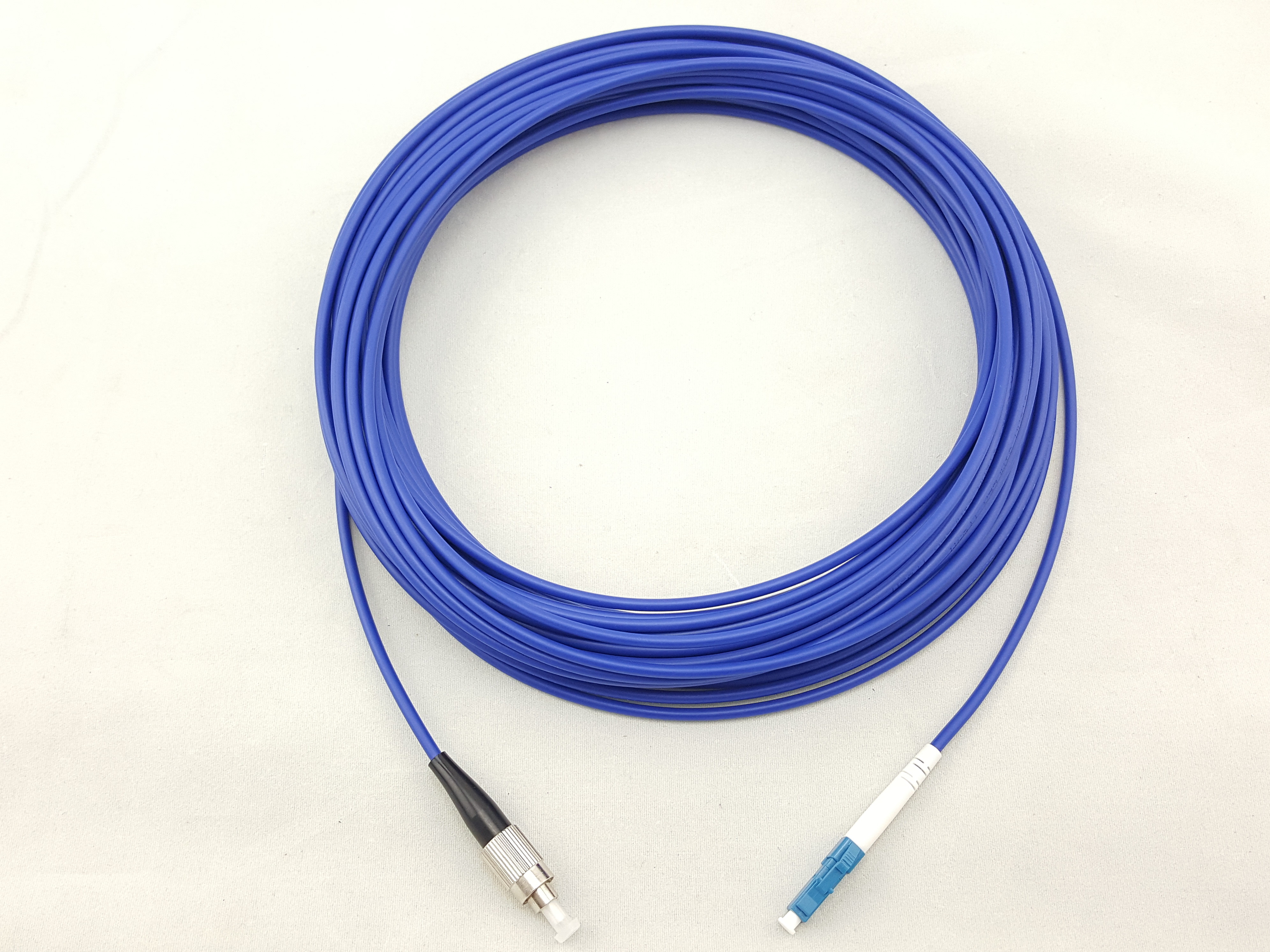 Steel Armoured Fiber Optical Patch Cord SC/FC/LC/ST Connectors Single Mode