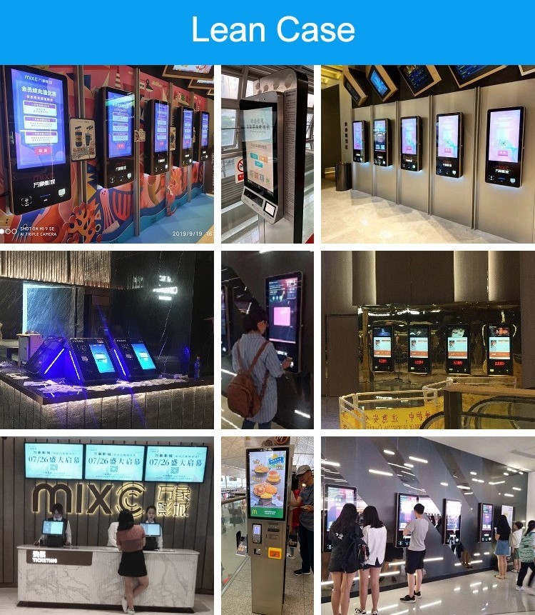21.5" Self Service Ticket Vending Machine Ordering Kiosk for Fast Food Restaurant
