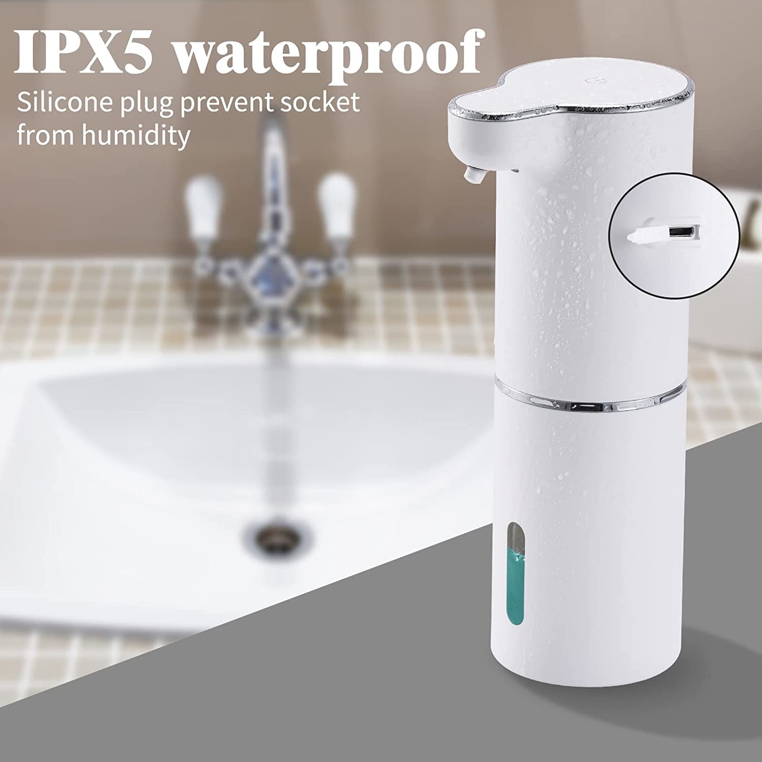 Electric Countertop Touchless Hand Sanitizer Dispenser 300ML 6CM Sensor Distance