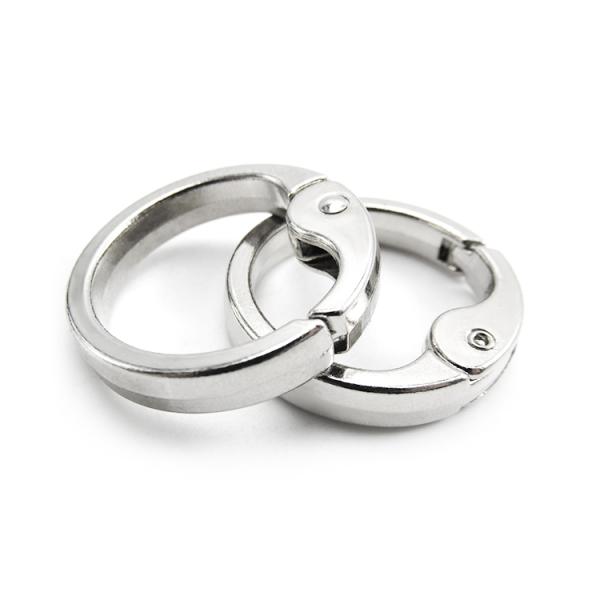 Round Spring gate ring O Rings Snap Clip Push gate snap hook Purse strap rings Clothing Crafts Supplies