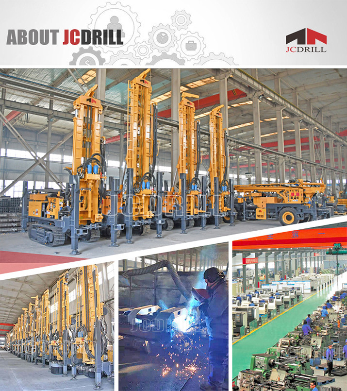 Multi Functional Yellow 300M Rig Water Well Drilling With Air Compressor And Mud Pump