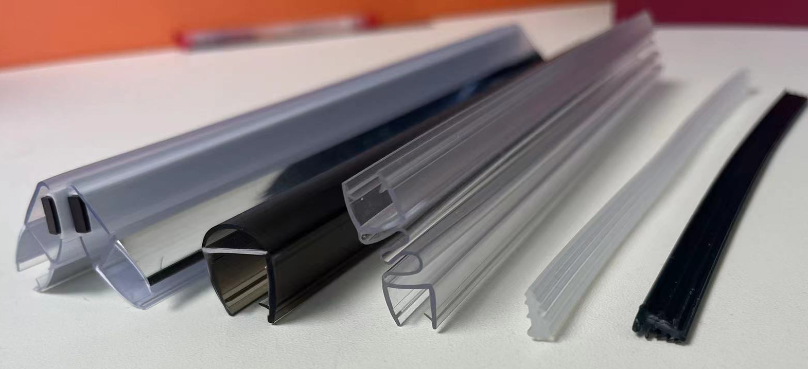 Plastic Modling Type Extruding Shower Door Strip Seals Bathroom Screen PVC Seal Strip