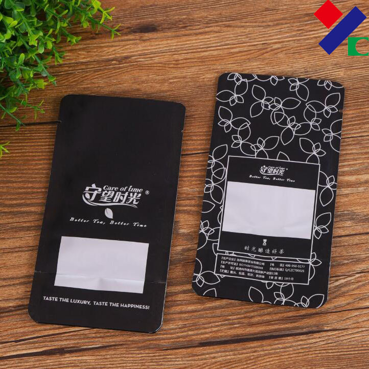 500g Recyclable Packaging Bags Matte Black Stand Up Pouch 70 Microns With Zipper / Valve