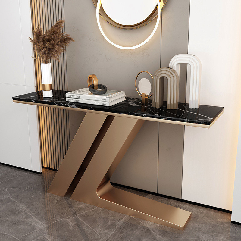 Width 45cm Entrance Console Table Stainless Steel Entryway Table