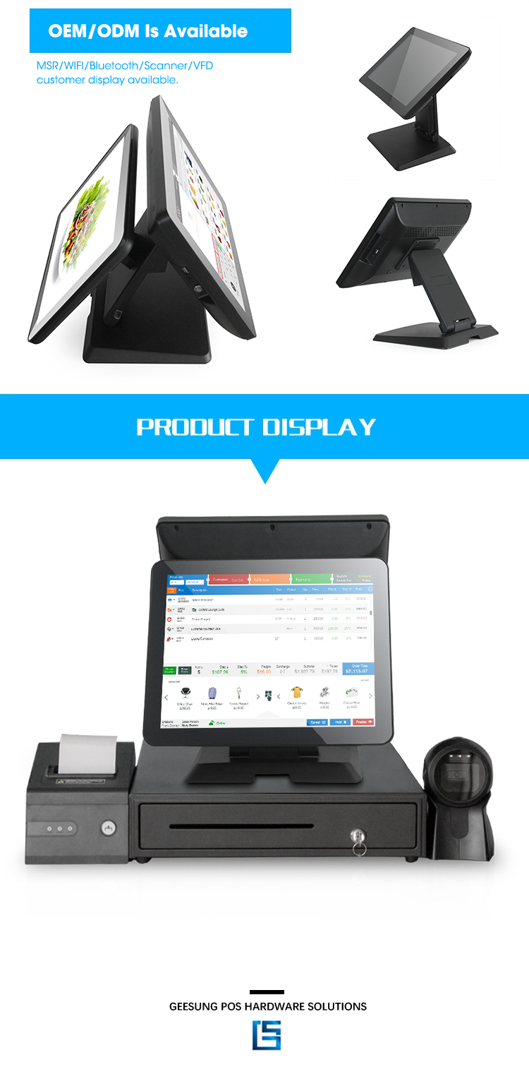 Retailing 128G Windows 7 Pos System Pos Touch Screen Cash Register