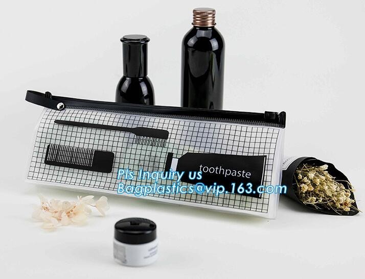 plastic zipper bag with hang holes & slider, Slider Zipper PVC Pouch Clear Vinyl PVC Ziplock Bag, Slider Zipper Packing