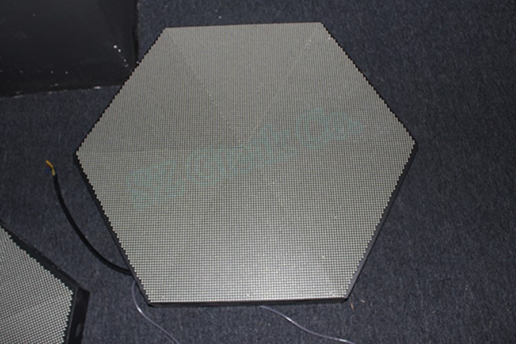 full color rgb matrix control mini hexagon led display for DJ booth customized