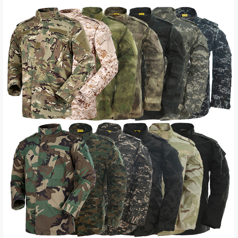 Men's Outdoor Long-sleeved Training CP Suit Uniform Suit ACU Fabric Weight 1.1 KG/set