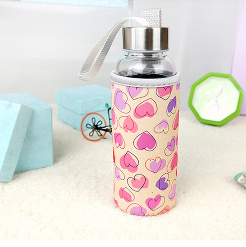 Reusable Portable L6CM Glass Water Bottle Sleeve