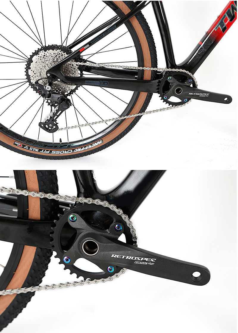 29er PREDATORpro RETROSPEC 13 Speed Carbon Mountain Bike Quick Release Hydraulic Brake Bicycle
