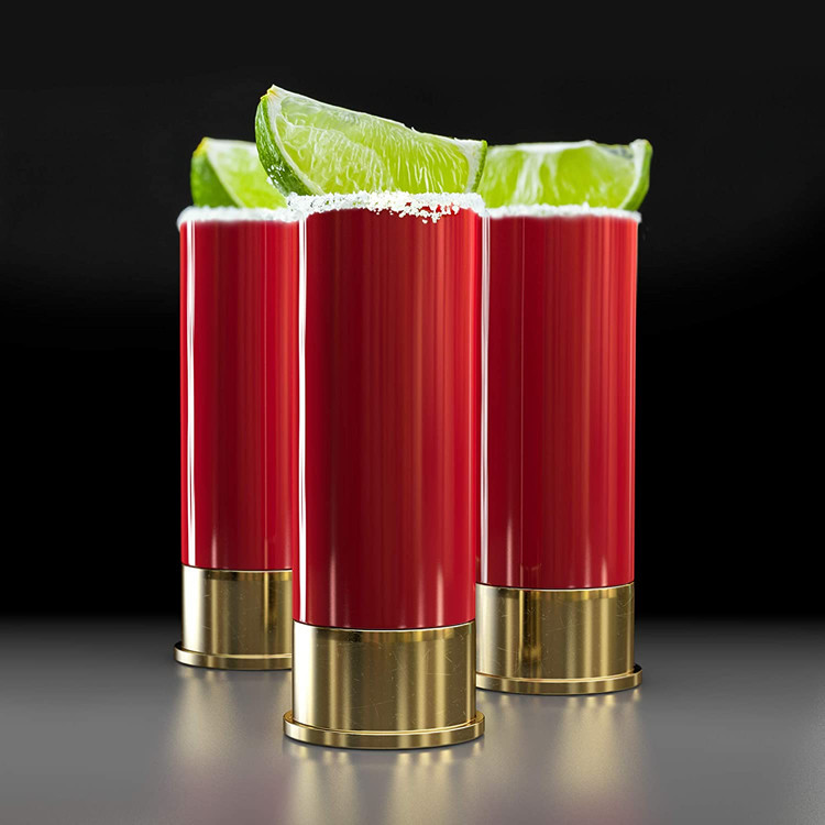 12 Gauge Shot Gun Shell Style Shot Glass Set Of 4 Plastic Shot Glasses