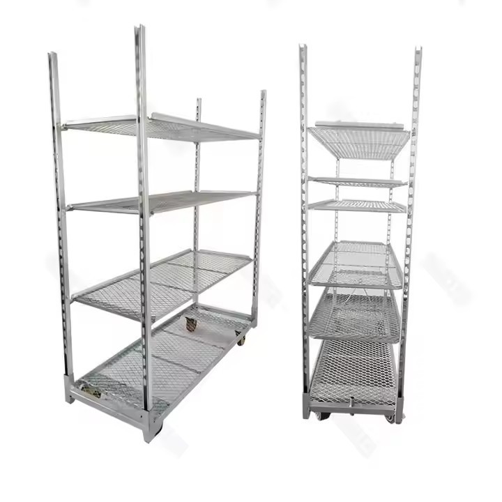 Hot Galvanized Metal Farmers Dutch Flower Trolley For Display