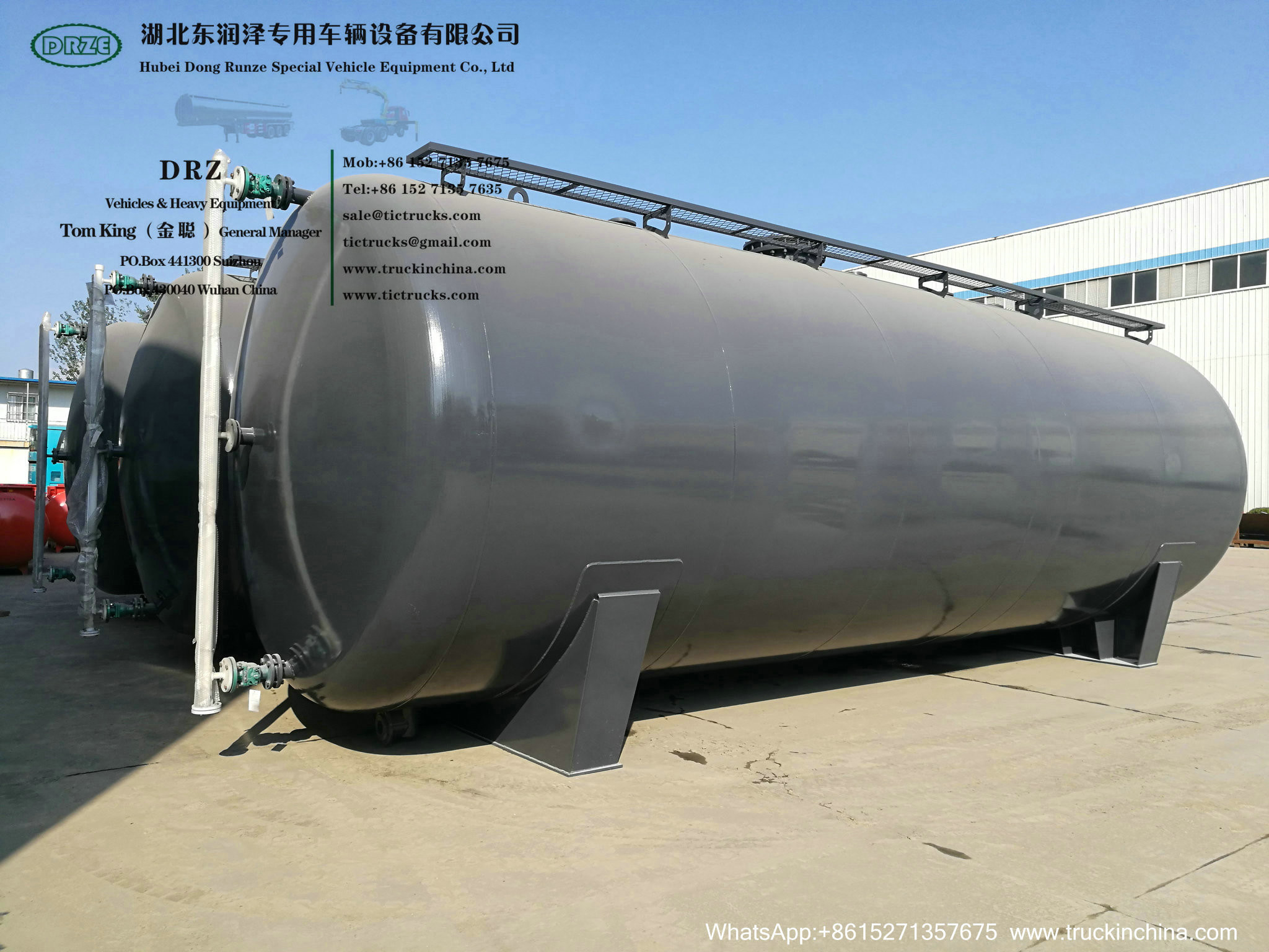 100Ton Hydrochloric Acid (HCl Acid )Liquid Corrosive ISO Storage Tank Steel Stainless lined PE WhsApp:+8615271357675