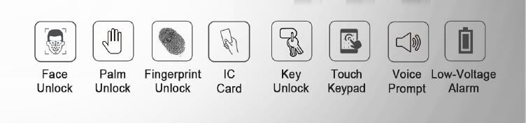 Multi Biometric Smart Fingerprint Door Lock Auto Unlock Palm Verification