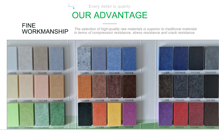 Polyester Fiber Board For Tile Soundproof Flame-Retardant Decorative Material PET Felt