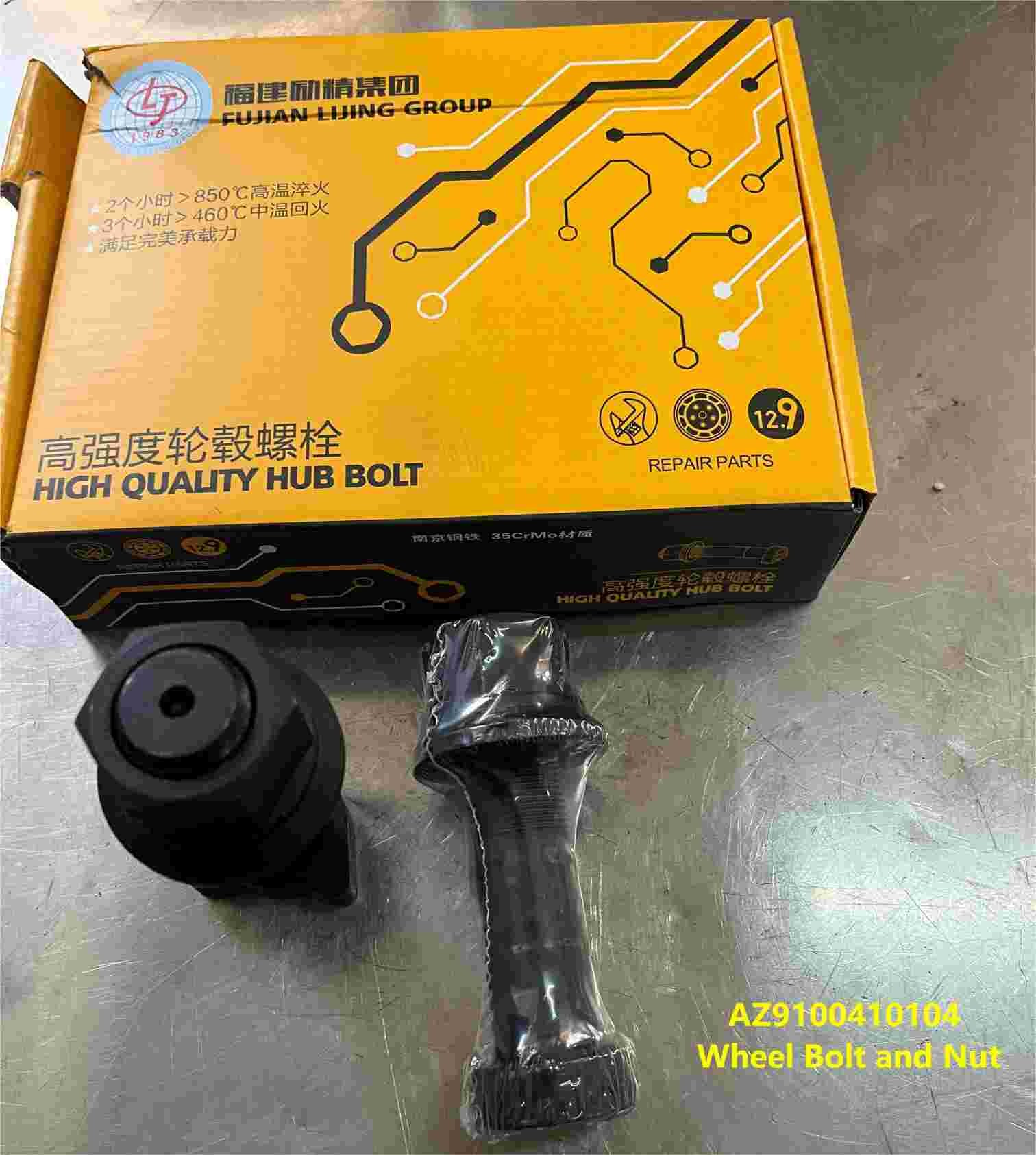AZ9100410104 Wheel Bolt and Nut HOWO Truck Parts M22 Bolt L=90 D=23