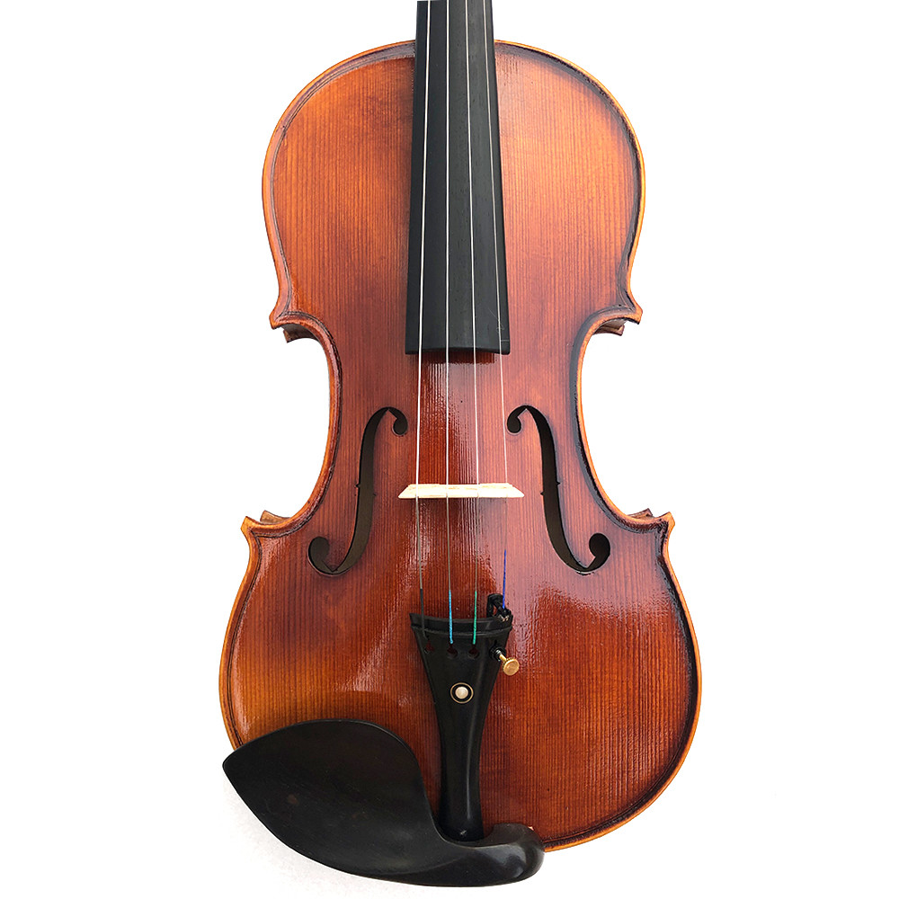 Ebony Parts Solid Wood 4/4 Electric Violin with Case (VE008) Muscial Instruments Satin Finish Student Flamed Maple Wood