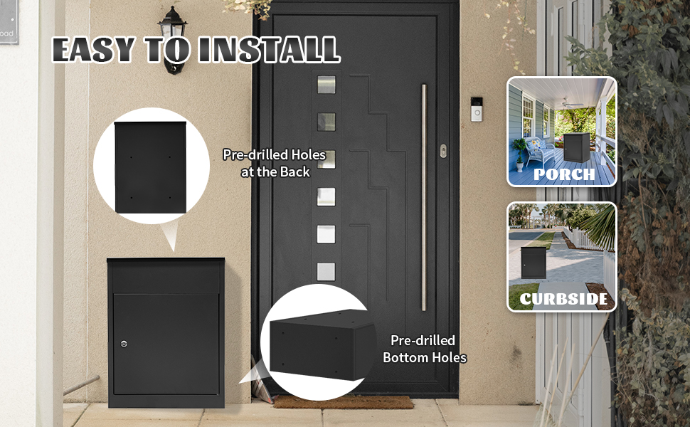 Sturdy Post Mount Parcel Box Drop Delivery for Easy Installation and Customized Color