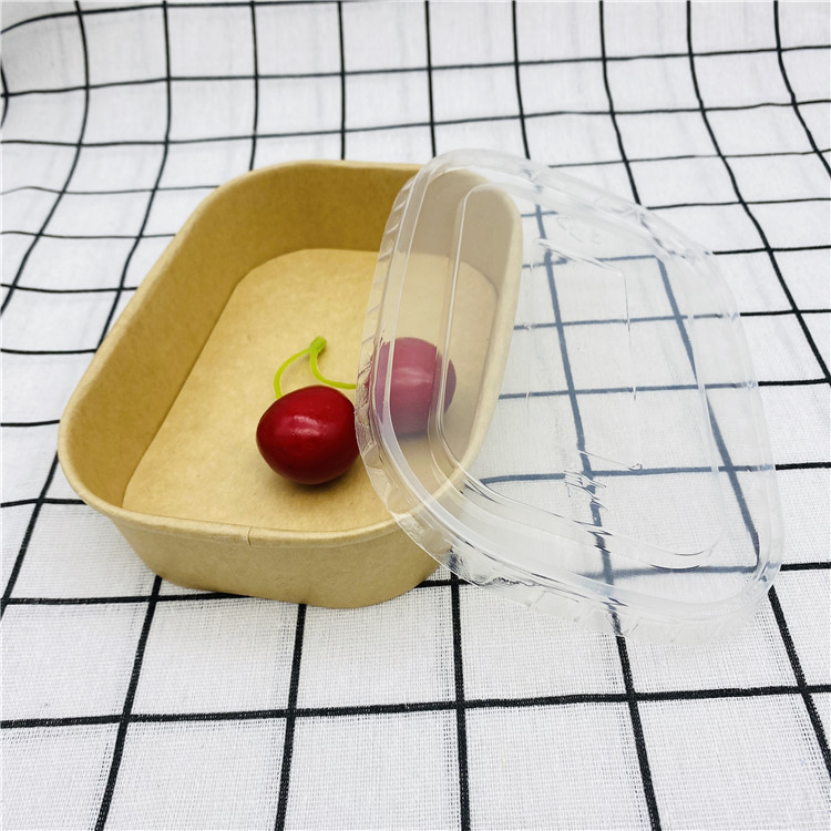 Rectangular Kraft Paper Rice Box Bento 500ml 650ml 750ml 1000ml