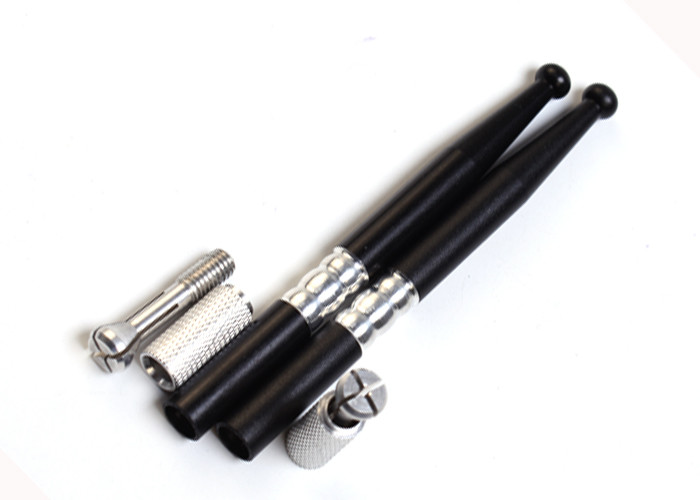 PMU New Invention Black Manual Tattoo Pen For Eyebrow Lightweight With Aluminium Handle