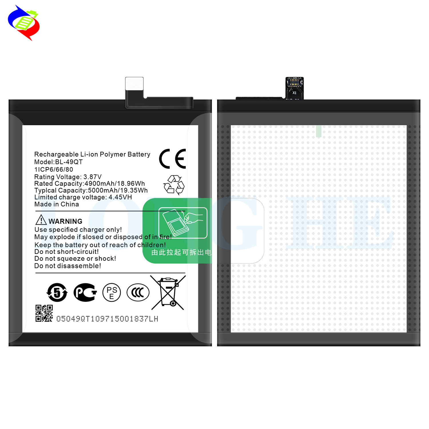 BL-49QT Battery Rechargeable Polymer Lithium Battery for Tecno Camon 20 Premier CK9n