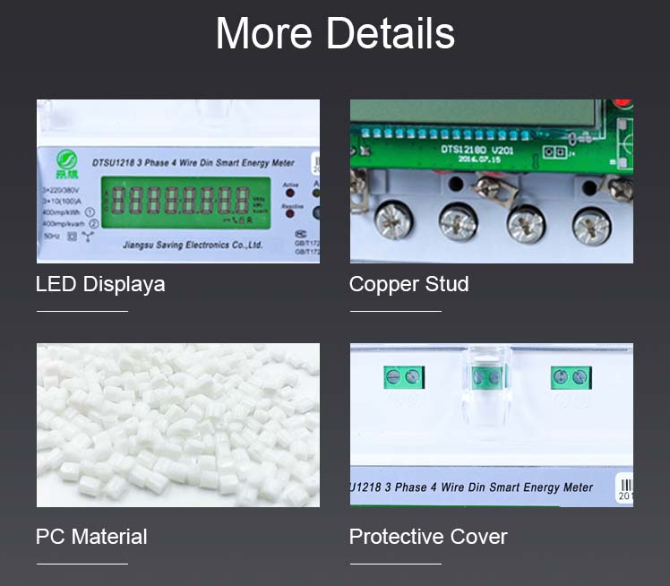 Personalized 5A 3 Phase Din Rail Meter Api Programmable Three Phase Current Meter With Ct