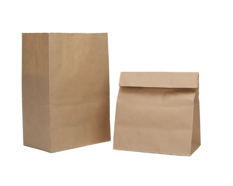 High Speed Fully Automatic Sharp Flat Bottom Food Sandwich Cookies Chocolate Fast Food Kraft Brown Paper Bag Making Machine Machinery Price Making Paper Bags