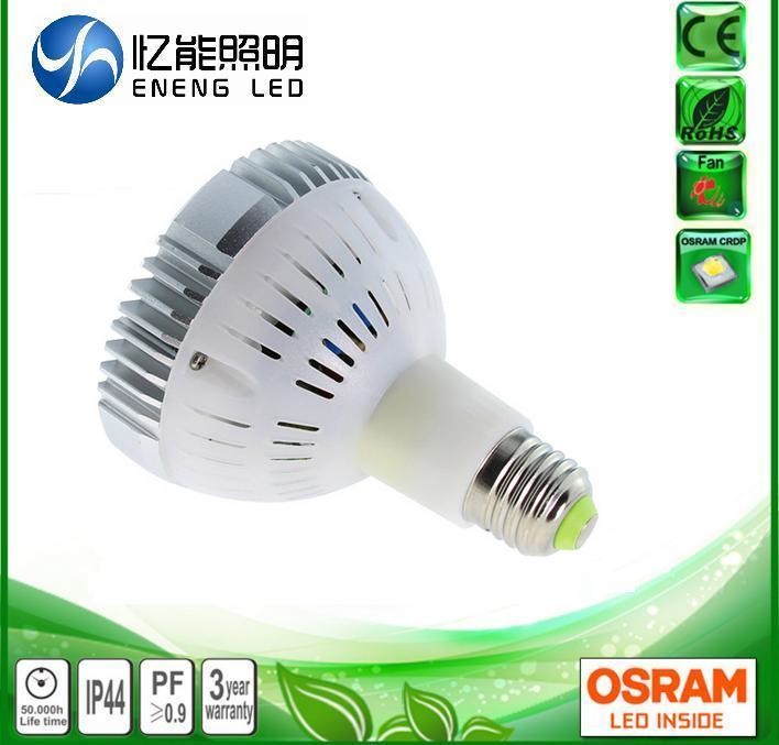 AC220V AC110V 35W 30W dimmable E27 led par30 light led par30 lamp with OSRAM 3030 leds Replace 70W metal halide