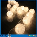 hot sale led cotton light balls solar christmas decoration for home 20 bulbs