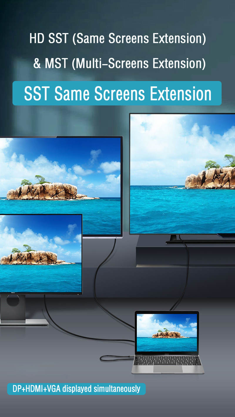 USB C Interface Multi-Function Type-C Dock With SD TF Adapter OEM/ODM Acceptcable
