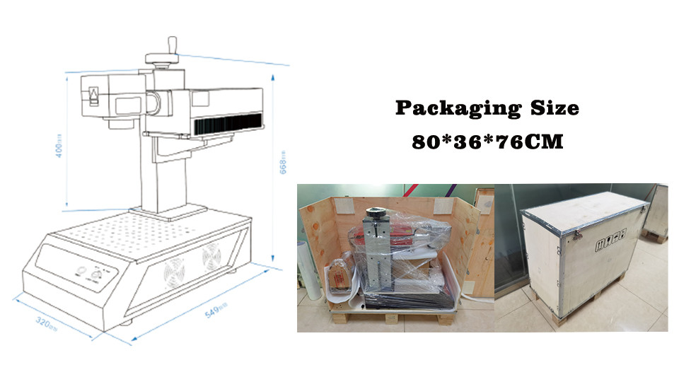 Portable UV EZCAD Stainless Steel Laser Marking Machine For Metal