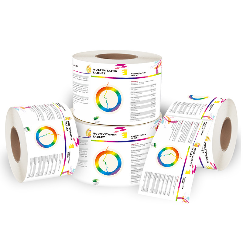85mm Vitamin Essential Oil Plastic Sticker Label Waterproof Stickers For Bottles