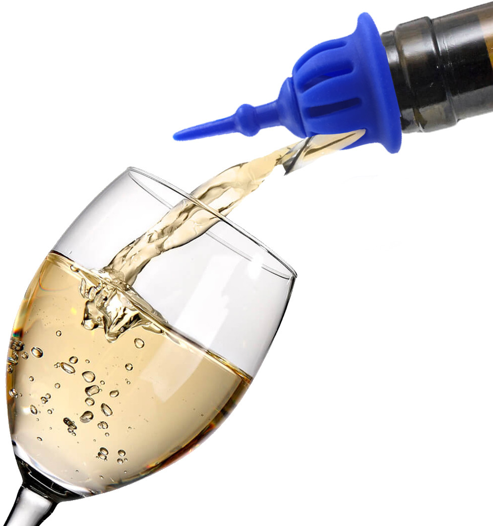 Cool custom vacuum preservation kit funnel silicone cork sealing oil liquor pourer for wine bottles stopper plug
