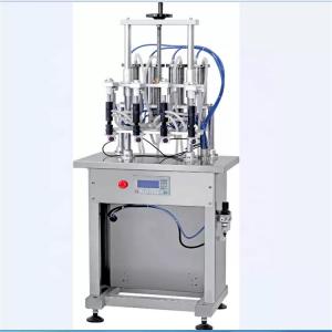 Buy cheap 380V 50HZ Perfume Bottling Machine , 4 Heads Vacuum Liquid Filling Machine product