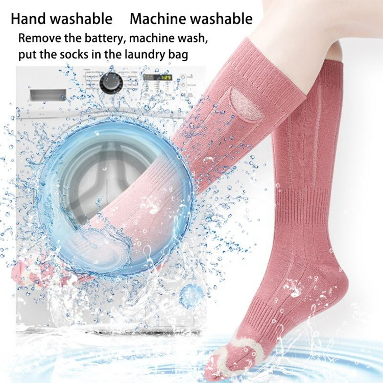 Unisex OEM service Winter Heated Socks Carbon fiber Fleece Lining
