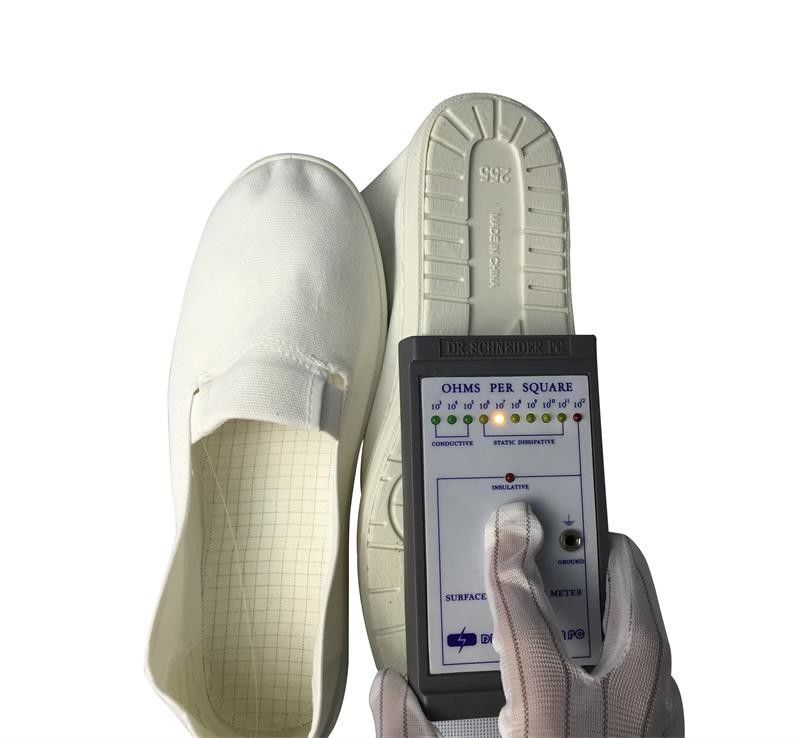 Non Slip ESD Safety Shoes Canvas Upper Non Hole Unisex For Precision Electronics