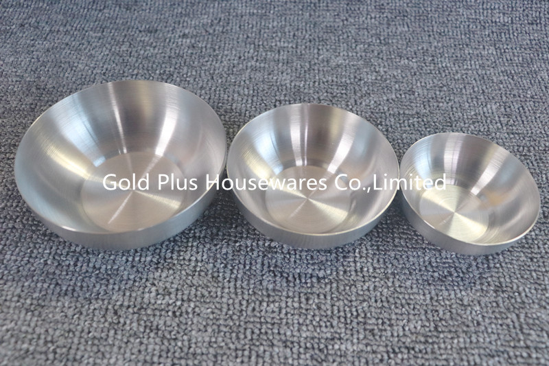 8.5cm Dia Stainless Steel Round Tray Silver Buffet Serving Dipping Sauce Bowl