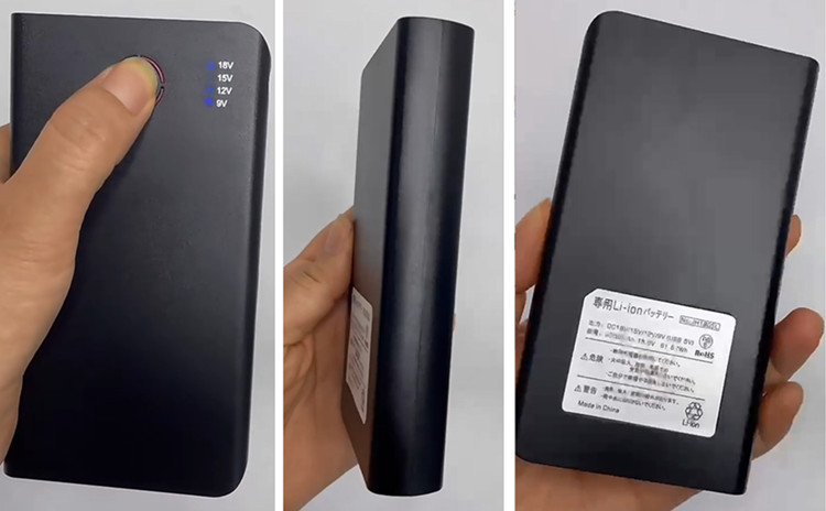 4 Level Speed Fan Battery 18V 3350mAh 5 Cells 18650 Li Ion Battery Power Banks