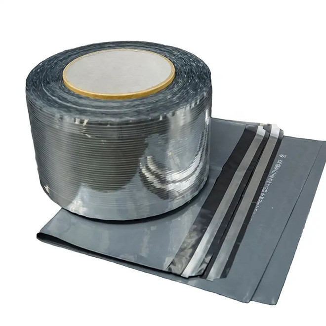 PE And PP Plastic Aluminum Film Permanent Bag Sealing Tape For Mailer Bags And Flat Poly Mailers