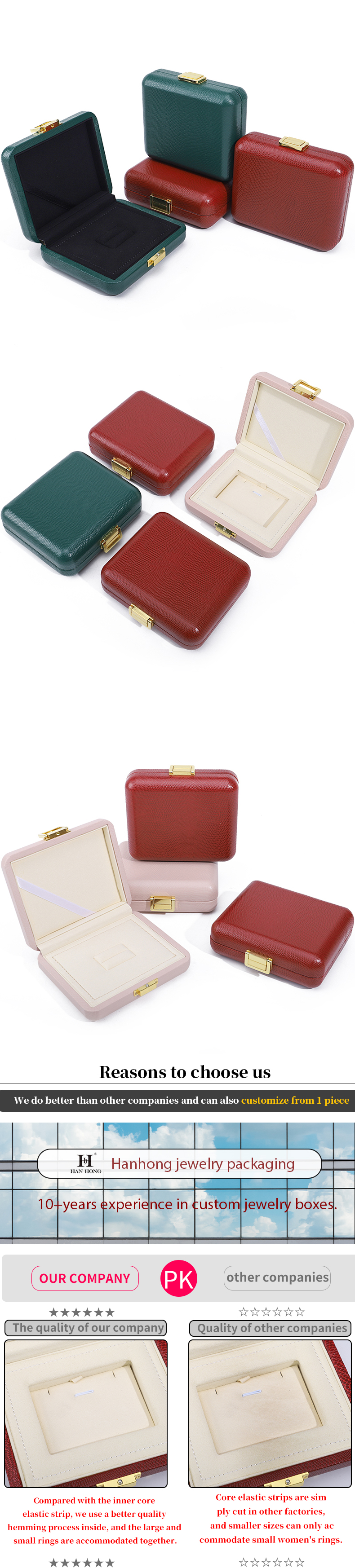 Floating Effect High-End PU Leather Jewelry Storage Case for Ring Ear Studs