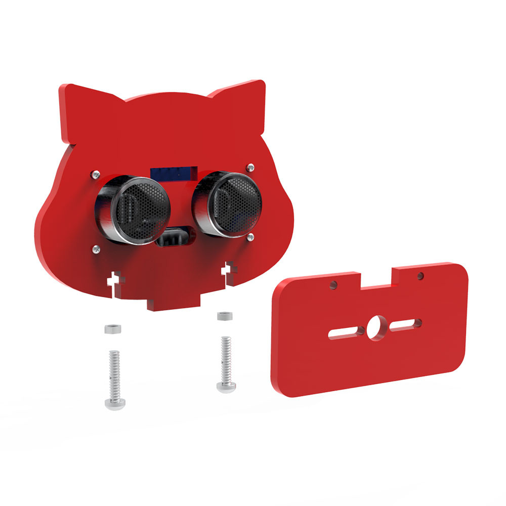 Red Electronic Components Ultrasonic Sensor Mounting Bracket Holder With Screws