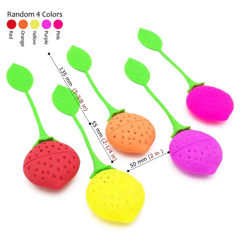 Lightweight Silicone Tea Strainer Infuser Multicolor Harmless