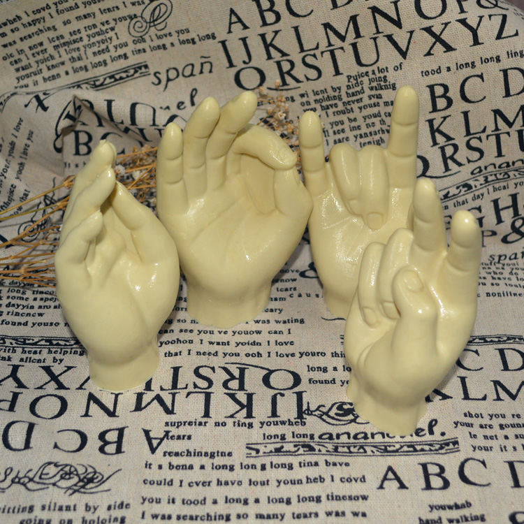 Food Grade Custom Silicone Candle Mold Finger Shape For Candles Making
